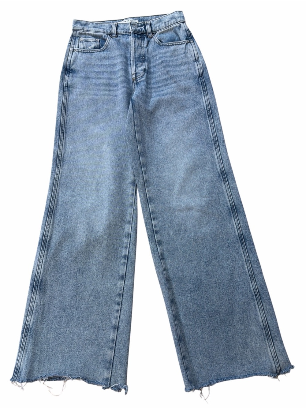 PacSun Baggy Jeans Light Wash Distressed Raw Hem Wide Leg Jeans